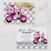 ベーカリー名刺ホワイトダイヤモンドケーキポップB 名刺 (正面/裏面)