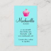 ベーカリー名刺ヴィンテージダマスクブルー 名刺 (裏面)