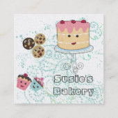 ベーカリー名刺 – カスタマイズ - スクエア名刺 (裏面)