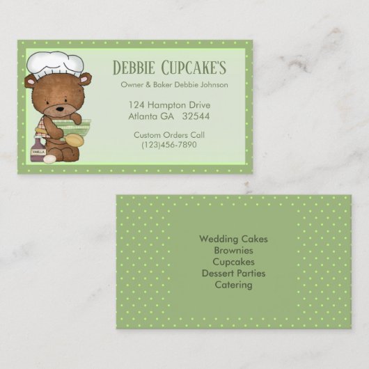 ベーカリー名刺 名刺 (正面/裏面)