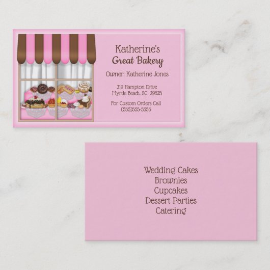 ベーカリー名刺 名刺 (正面/裏面)