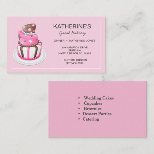 ベーカリー名刺 名刺 (正面/裏面)