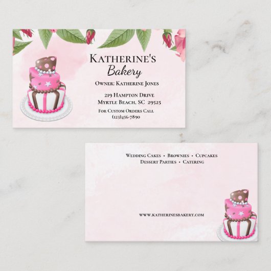 ベーカリー名刺 名刺 (正面/裏面)
