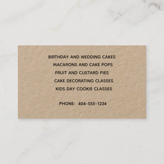 ベーカリー名刺 名刺 (裏面)