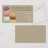 ベーカリー名素晴らし刺- 8フランスのマカロン 名刺 (正面/裏面)