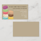 ベーカリー名素晴らし刺- 8フランスのマカロン 名刺 (正面/裏面)