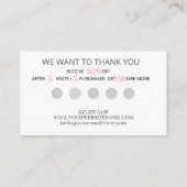 ベーカリー営業ロイヤリティカード名刺 名刺 (裏面)