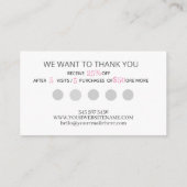 ベーカリー営業ロイヤリティ名刺 名刺 (裏面)