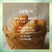 ベーカリー営業時間ウィンドウの固定 ウィンドウサイン (シート3)