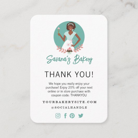 ベーカリー女性用食器&スイーツ エンクロージャーカード (正面)