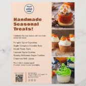 ベーカリー季節メニューカスタムロゴビジネスフライヤー チラシ (正面)