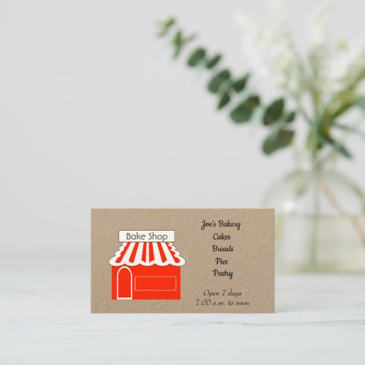 ベーカリー店 名刺 (スタンド正面)