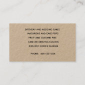 ベーカリー店 名刺 (裏面)