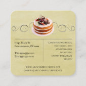 ベーカリー店 |黄色の名刺 スクエア名刺 (裏面)