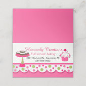 ベーカリー折りかわいらし畳みビジネス/ロイヤリティカード プレイスカード (外部開封)