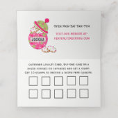 ベーカリー折りかわいらし畳みビジネス/ロイヤリティカード プレイスカード (内部開封)