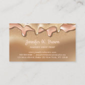 ベーカリー抽象芸術バラドリップクリームグレーズ 名刺 (裏面)