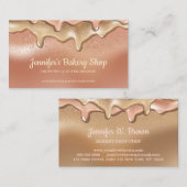 ベーカリー抽象芸術バラドリップクリームグレーズ 名刺 (正面/裏面)