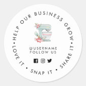 ベーカリー救済がソーシャルメディアを成長 ラウンドシール (正面)