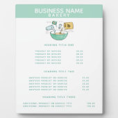 ベーカリー業 |価格とサービス表示プラーク フォトプラーク (正面)