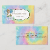 ベーカリー水彩ベーカリーペストリーハンドツール絞り染め 名刺 (正面/裏面)