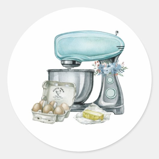 ベーカリー水彩製品ラベル ラウンドシール (正面)