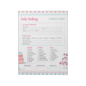 ベーカリー注文型枠ケーキとカップケーキメモ帳 ノートパッド (回転)