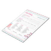 ベーカリー注文型枠ケーキとカップケーキメモ帳 ノートパッド (アングル)