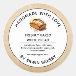 ベーカリー焼いたグッズのラベル ラウンドシール