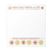 ベーカリー焼いたグッズ果実デンマークのペストリー ノートパッド (正面)