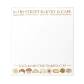 ベーカリー焼いたグッズCroissant Doutマフィンペストリー ノートパッド (正面)