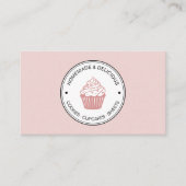 ベーカリー独自のロゴを作成QRピンク 名刺 (正面)