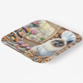 ベーカリー猫好きイースターホリデー中に働く ペーパープレート (傾斜あり)