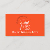ベーカリー用オレンジミニマモダンリストデザイン 名刺 (正面)