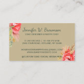 ベーカリー用器具素朴の金ゴールド 名刺 (裏面)