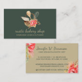 ベーカリー用器具素朴の金ゴールド 名刺 (正面/裏面)