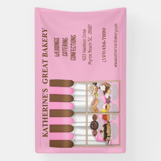 ベーカリー窓事業 横断幕 (縦)