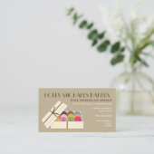 ベーカリー素晴らし名刺- 10個のマカロン 名刺 (スタンド正面)