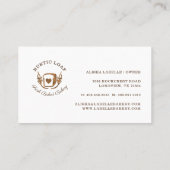 ベーカリー素朴ビジネス木目パン 名刺 (裏面)