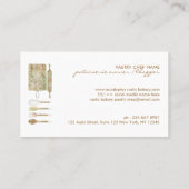 ベーカリー素朴フローラかわいいシェフ 名刺 (裏面)