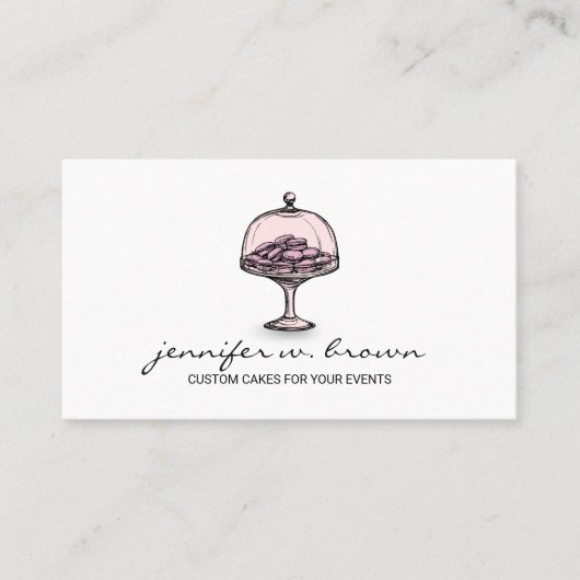 ベーカリー素朴マカロンレトロ 名刺 (正面)