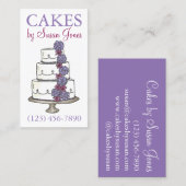 ベーカリー結婚のケーキ飾のデコレータ 名刺 (正面/裏面)
