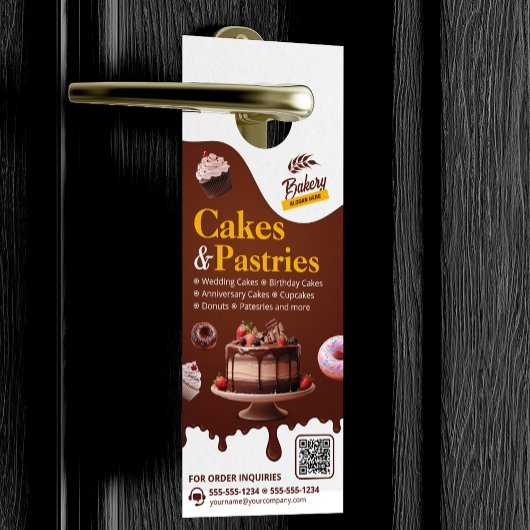 ベーカリー結婚の誕生日&アニバーサリーケーキペストリー ドアノブサイン