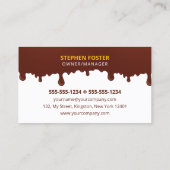 ベーカリー結婚の誕生日&アニバーサリーケーキペストリー 名刺 (裏面)