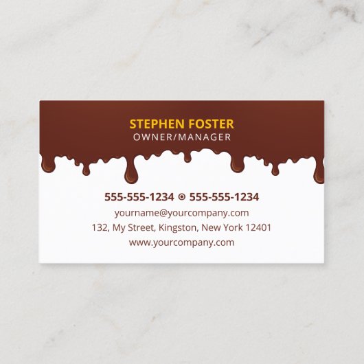 ベーカリー結婚の誕生日&アニバーサリーケーキペストリー 名刺 (裏面)