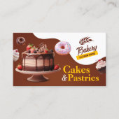 ベーカリー結婚の誕生日&アニバーサリーケーキペストリー 名刺 (正面)