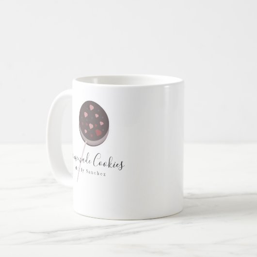 ベーカリー自家製クッキーズビスケット描ウィスク コーヒーマグカップ (正面左)