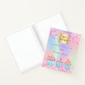 ベーカリー菓子屋グリッターカップケーキ名 ノートブック (内部)