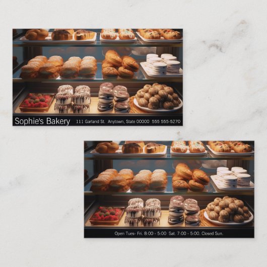 ベーカリー表示箱 名刺 (正面/裏面)
