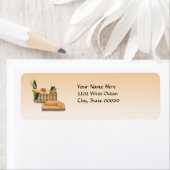 ベーカリー製ブレッドバスケット差出人住所ラベル ラベル (インサイチュ)